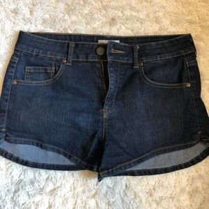 Dark wash jean shorts